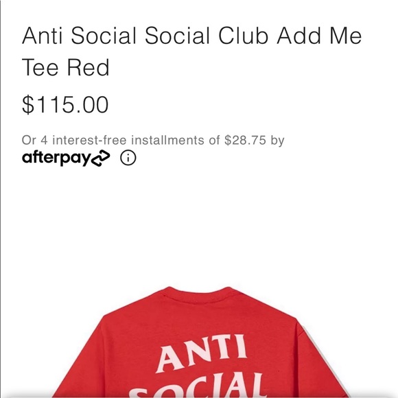 NWT Authentic Anti Social Social Club Tee - Picture 4 of 13